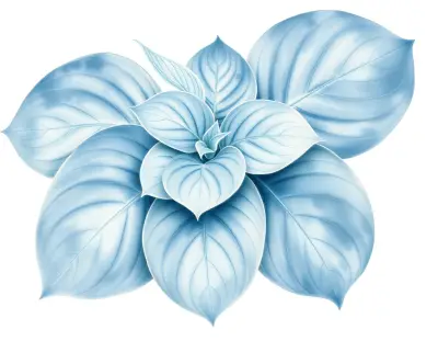 AI-generated watercolor illustration of Hosta 'Bill Meyer' (not a photograph)