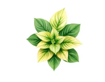 AI-generated watercolor illustration of Hosta 'Bill Modrak' (not a photograph)