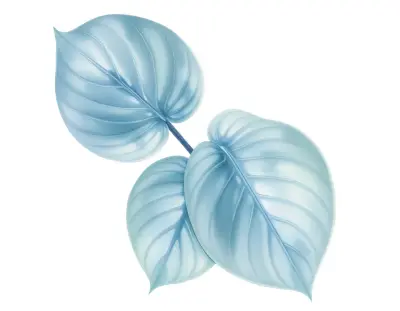 AI-generated watercolor illustration of Hosta 'Black Thunder' (not a photograph)