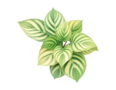 AI-generated watercolor illustration of Hosta 'Blue Freckles' (not a photograph)