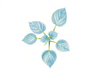 AI-generated watercolor illustration of Hosta 'Blue Maui' (not a photograph)