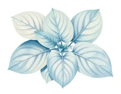 AI-generated watercolor illustration of Hosta 'Blue My Mind' (not a photograph)