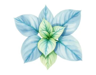 AI-generated watercolor illustration of Hosta 'Blue Star' (not a photograph)
