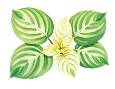 AI-generated watercolor illustration of Hosta 'Bob Sanders' (not a photograph)