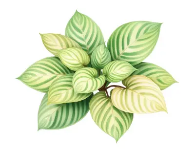AI-generated watercolor illustration of Hosta 'Borsch 4' (not a photograph)