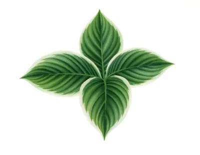 AI-generated watercolor illustration of Hosta 'Brandi Nicole' (not a photograph)