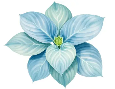 AI-generated watercolor illustration of Hosta 'Brass Ring' (not a photograph)