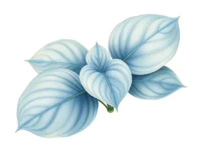 AI-generated watercolor illustration of Hosta 'Brave Attempt' (not a photograph)