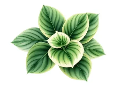 AI-generated watercolor illustration of Hosta 'Brief Encounter' (not a photograph)