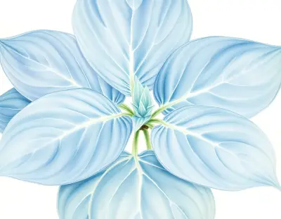 AI-generated watercolor illustration of Hosta 'Brigadier' (not a photograph)