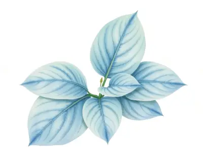 AI-generated watercolor illustration of Hosta 'Broadway Frances' (not a photograph)