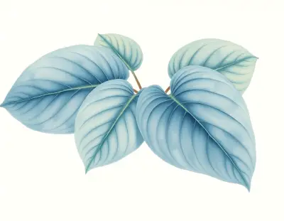 AI-generated watercolor illustration of Hosta 'Brother Stefan' (not a photograph)