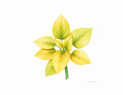 AI-generated watercolor illustration of Hosta 'Buggy Wheels' (not a photograph)