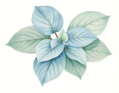 AI-generated watercolor illustration of Hosta 'Burlesque' (not a photograph)