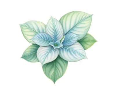 AI-generated watercolor illustration of Hosta 'Busia's Choice' (not a photograph)