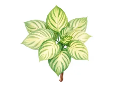 AI-generated watercolor illustration of Hosta 'Candle Wax' (not a photograph)