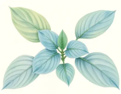 AI-generated watercolor illustration of Hosta 'Canterbury Tales' (not a photograph)