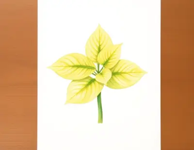 AI-generated watercolor illustration of Hosta 'Carousel' (not a photograph)