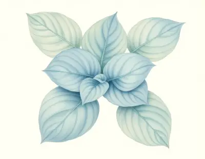 AI-generated watercolor illustration of Hosta 'Cartwheels' (not a photograph)