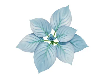 AI-generated watercolor illustration of Hosta 'Catherine' (not a photograph)