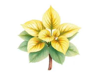 AI-generated watercolor illustration of Hosta 'Cat's Meow' (not a photograph)