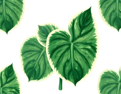 AI-generated watercolor illustration of Hosta 'Cavalcade' (not a photograph)