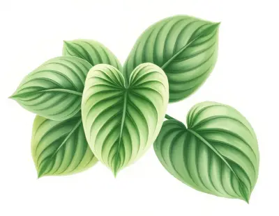 AI-generated watercolor illustration of Hosta 'Cemetery Road' (not a photograph)