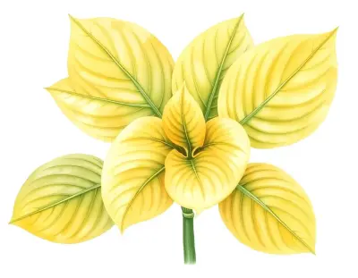 AI-generated watercolor illustration of Hosta 'Centerfold' (not a photograph)