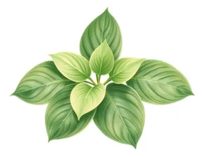 AI-generated watercolor illustration of Hosta 'Change of Tradition' (not a photograph)