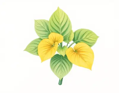 AI-generated watercolor illustration of Hosta 'Changeling' (not a photograph)
