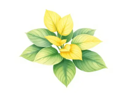 AI-generated watercolor illustration of Hosta 'Cherish' (not a photograph)
