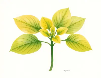 AI-generated watercolor illustration of Hosta 'Chutzpah' (not a photograph)