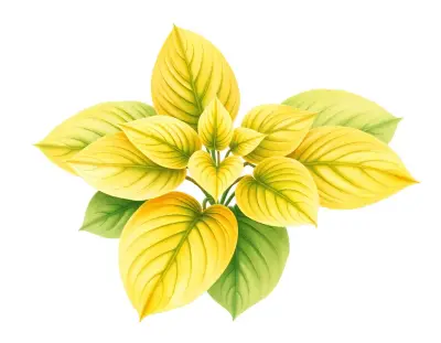 AI-generated watercolor illustration of Hosta 'City Slicker' (not a photograph)