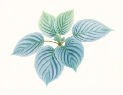 AI-generated watercolor illustration of Hosta 'Clambake' (not a photograph)