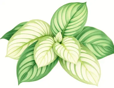 AI-generated watercolor illustration of Hosta 'Classic Delight' (not a photograph)