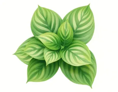 AI-generated watercolor illustration of Hosta 'Claudia' (not a photograph)