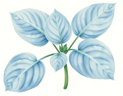AI-generated watercolor illustration of Hosta 'Clayton Burkey' (not a photograph)