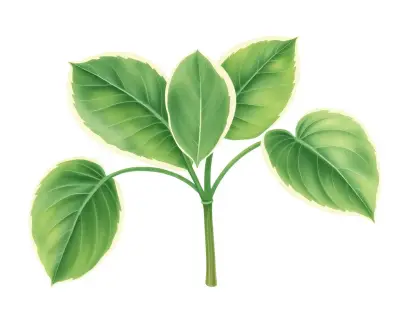 AI-generated watercolor illustration of Hosta 'Clifford's Comet' (not a photograph)