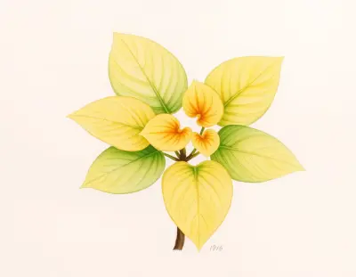 AI-generated watercolor illustration of Hosta 'Clifford's Polar Moon' (not a photograph)