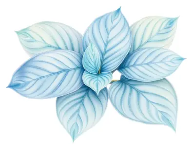 AI-generated watercolor illustration of Hosta 'Clyde Crockett' (not a photograph)