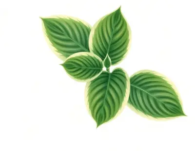 AI-generated watercolor illustration of Hosta 'Coach Beets Dotson' (not a photograph)
