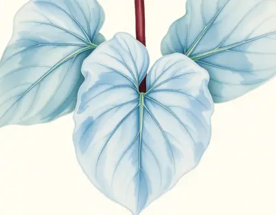 AI-generated watercolor illustration of Hosta 'Colonel Murphy' (not a photograph)