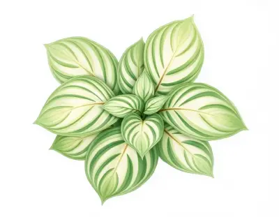 AI-generated watercolor illustration of Hosta 'Color Glory' (not a photograph)