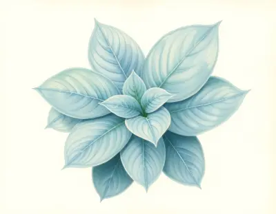 AI-generated watercolor illustration of Hosta 'Color Parade' (not a photograph)