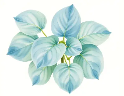 AI-generated watercolor illustration of Hosta 'Con Te Partiro' (not a photograph)