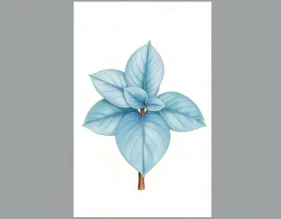 AI-generated watercolor illustration of Hosta 'Cooltini' (not a photograph)