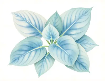 AI-generated watercolor illustration of Hosta 'Corona' (not a photograph)