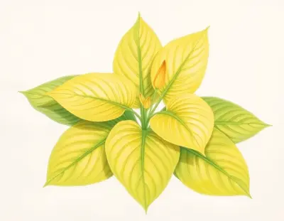 AI-generated watercolor illustration of Hosta 'Cosmic Baby' (not a photograph)