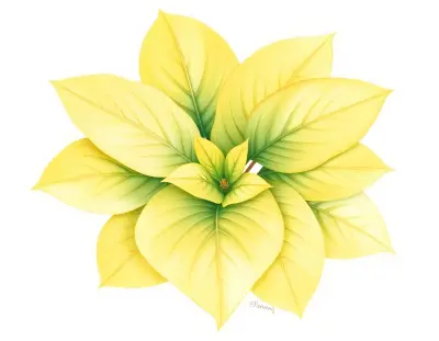 AI-generated watercolor illustration of Hosta 'Cosmic Brother' (not a photograph)