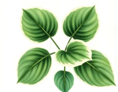 AI-generated watercolor illustration of Hosta 'Cosmic Passion' (not a photograph)